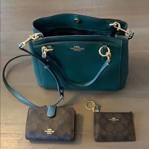 Coach crossbody bag, wallet, card case